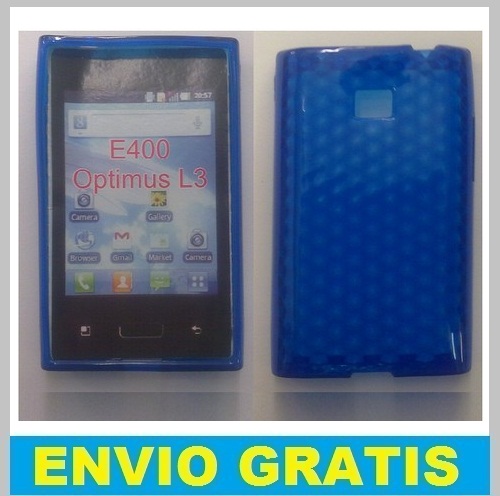 FUNDA GEL SILICONA PARA LG OPTIMUS L3 / E400 AZUL